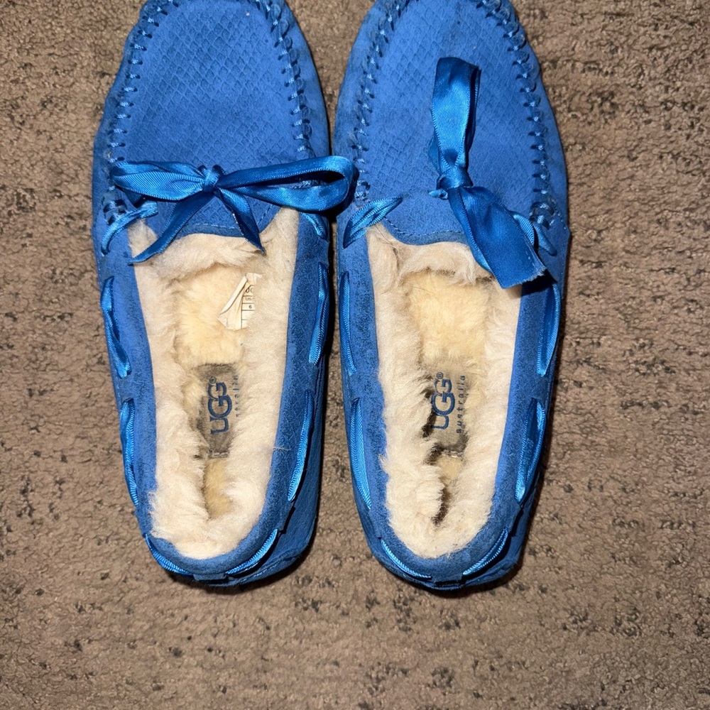 UGG Royal Blue Moccasin Slippers